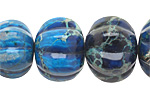 Midnight Blue Impression Jasper Graduated Pumpkin 10-20x14-25mm