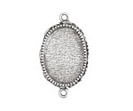 Nunn Design Antique Silver (plated) Large Ornate Oval Bezel Link 39x23mm