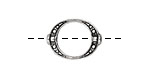 Pewter Dotted Open Oval 19x15mm