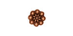 TierraCast Antique Copper (plated) Czech Rosette Button 11mm