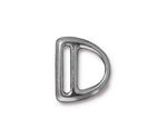 TierraCast Antique Pewter (plated) Slotted D Ring 17x20mm