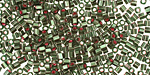 TOHO Olivine (with Frosted Silver & Pink Lining) Cube 1.5mm Seed Bead