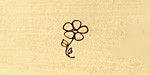Flower on Stem Metal Stamp 6mm