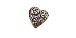 Green Girl Pewter Shining Heart 15mm