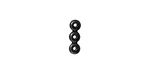 TierraCast Gunmetal Plain 3-Hole Bar 2x12mm