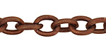 Antique Copper (plated) Etched Oval Cable Chain