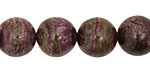 Purple & Green Zebra Jasper Round 14mm