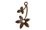 Vintaj Natural Brass Violet Sprig Connector 30x15mm