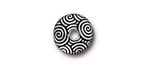 TierraCast Antique Silver (plated) Large Hole Spiral Dance Bead Cap 4x14mm