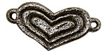 Green Girl Pewter Heart Centerpiece 52x25mm