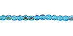 Czech Fire Polished Glass Aquamarine AB Round 4mm