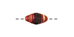 African Paper (chocolate, red, terra cotta) Rice 15x8-9mm