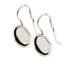 Nunn Design Antique Silver (plated) Small Circle Frame Earring 13mm