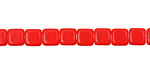 Czech Glass Opaque Red Square 6mm