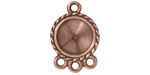 TierraCast Antique Copper (plated) Twisted Round Frame 1-3 Link 24x16mm