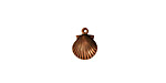 Stampt Antique Copper (plated) Tiny Seashell Charm 7.5x10mm