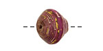 African Paper (lilac, yellow) Bicone 14-15x16-17mm