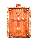 Patricia Healey Copper Cross in Frame Pendant 32x47mm