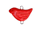 Earthenwood Studio Ceramic Red Bird Link 30x22mm