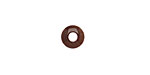 Tagua Nut Dark Brown Large Hole Rondelle 3x8mm