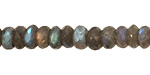 Labradorite Faceted Rondelle 8mm
