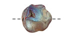 XAZ Raku Rust Blue Nugget 19-21mm