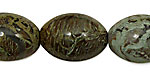 Green Snakeskin Rice 25x18mm