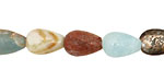 Amazonite Blk. Tourmaline Teardrop 12x8mm