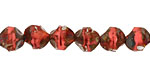 Czech Glass Pink Silk Quartz Picasso Chandelier Cut 8mm