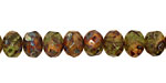 Czech Glass Mountain Walk Fire Polished Rondelle 6x9mm