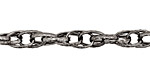 Gunmetal Patterned Interlocking Oval Chain