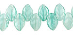 Czech Glass Spearmint Leaf Drop 8x12mm