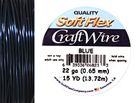 Soft Flex Blue Craft Wire 22 gauge, 15 yards
