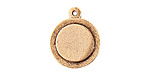 Nunn Design Antique Gold (plated) Raised Tag Mini Circle Pendant 17x21mm