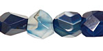 Cobalt Agate Faceted Nugget 11-14x11-16mm