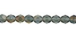 Czech Fire Polished Glass Twilight Montana Blue Round 6mm