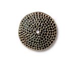 TierraCast Antique Brass (plated) Hammertone Disk 25mm