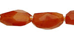 Carnelian (natural-orange) Faceted Nugget 17x10-30x15mm