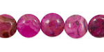 Ruby Crazy Lace Agate Puff Coin 12mm
