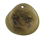 Tagua Nut Olive Groovy Slice 25-35x30-42mm