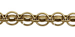 Antique Brass (plated) Oval Cable Chain w/ Ring