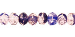 Czech Glass Iris Quartz Fire Polished Rondelle 6x9mm