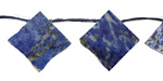 Lapis Flat Freeform Diamond Drop 19-20mm