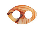 Carnelian (natural matte) Drilled Horse Eye 35-37x22-23mm
