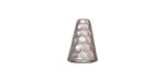 TierraCast Rhodium (plated) Tall Hammertone Cone 13x9mm