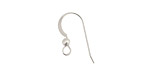 Sterling Silver Flat w/ Ball Ear Wire