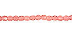 Czech Fire Polished Glass Milky Pink Round 4mm