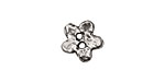 Rustic Charms Sterling Silver Flower 2-Hole Button 14mm
