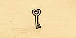 Heart Key Metal Stamp 6mm