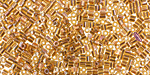 TOHO Gold Lined Topaz Hex 11/0 Seed Bead